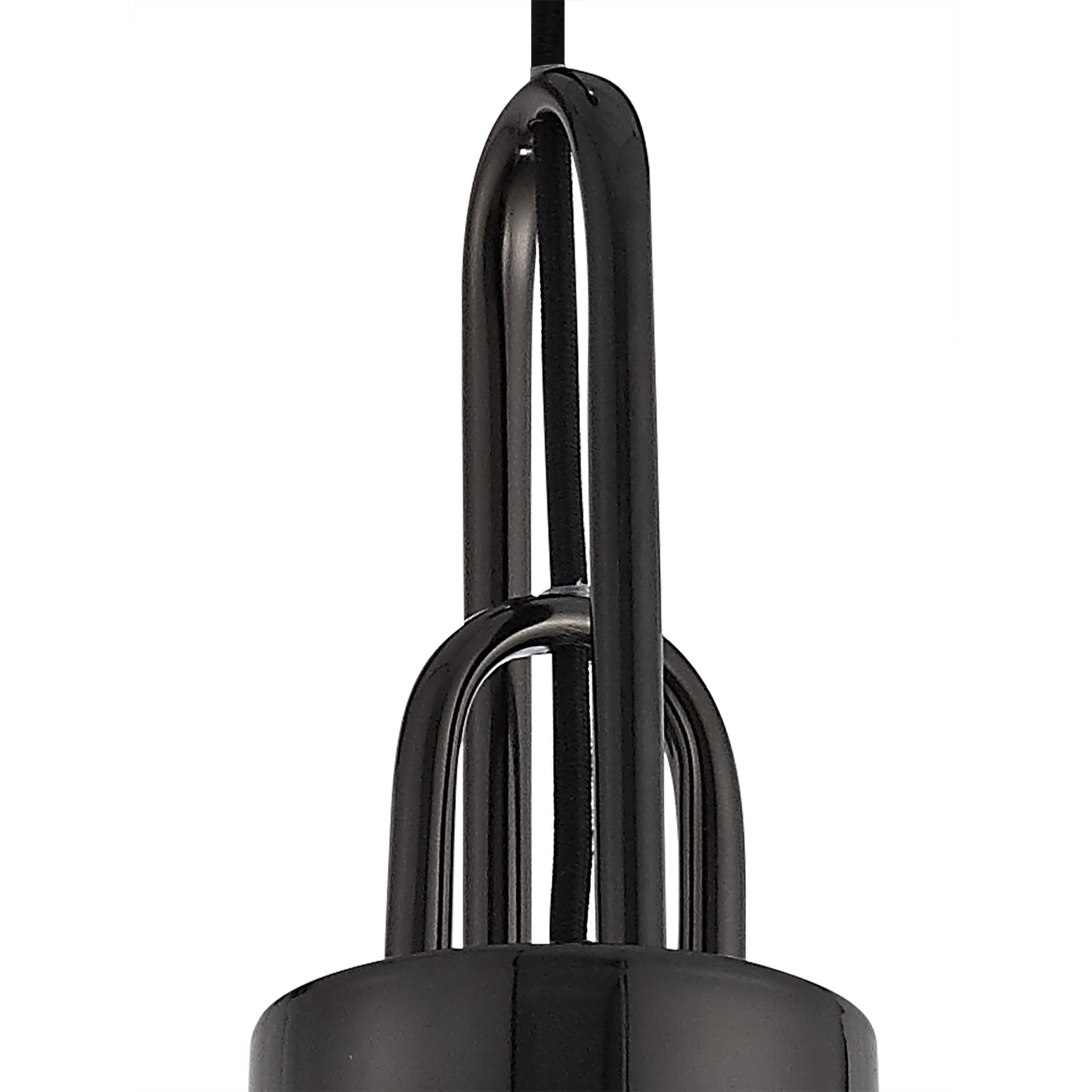NLK05559 Amsterdam  1 Light Pendant Black Chrome Matt Black