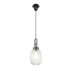 NLK05569 Amsterdam 1 Light Pendant Black Chrome Matt Black