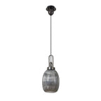NLK05579 Amsterdam 1 Light Pendant Black Chrome Matt Black