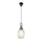 NLK05589 Amsterdam 1 Light Pendant Black Chrome Matt Black