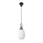 NLK05599 Amsterdam 1 Light Pendant Black Chrome Matt Black