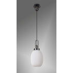 NLK05599 Amsterdam 1 Light Pendant Black Chrome Matt Black