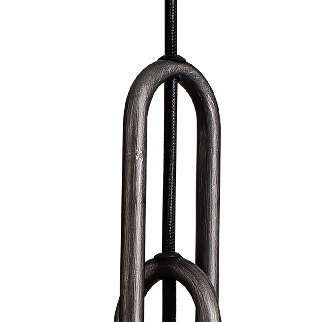 NLK05609 Amsterdam 1 Light Pendant Aged Pewter Matt Black