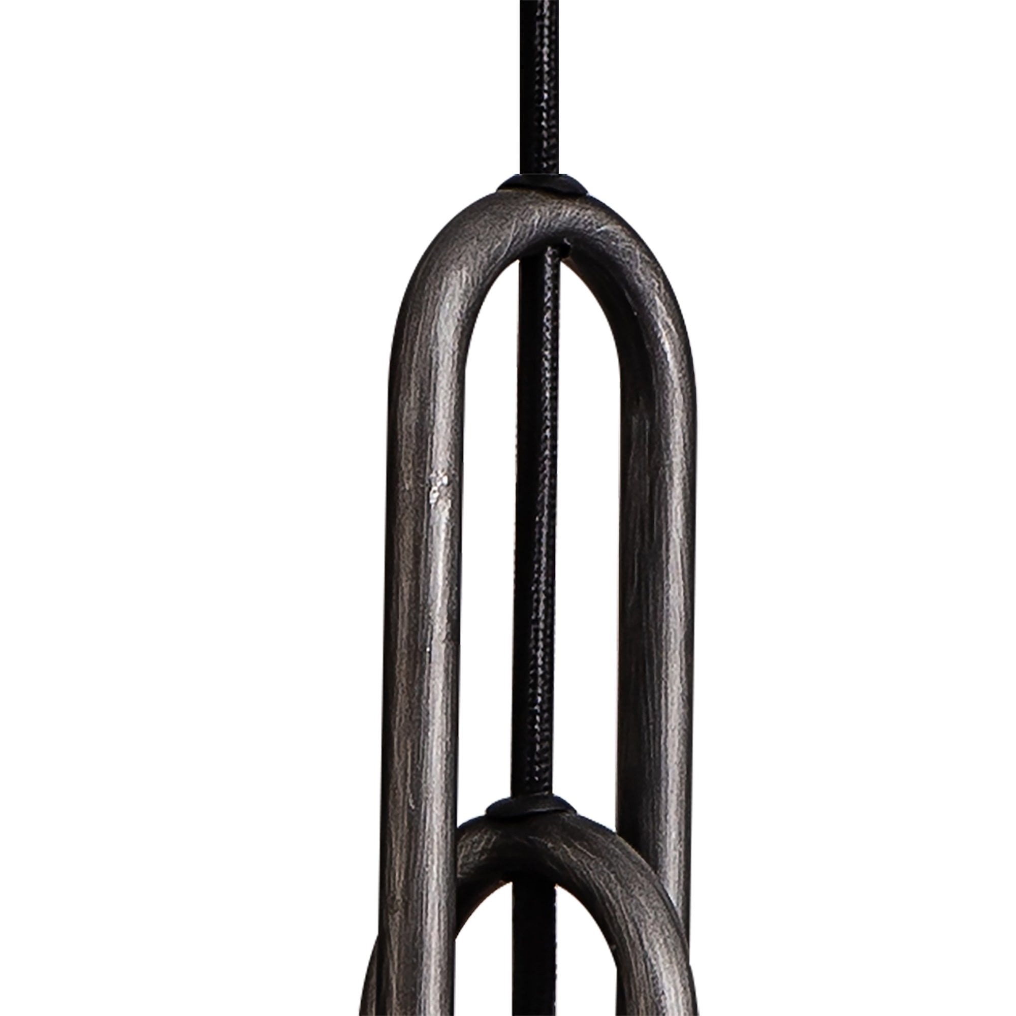 NLK05609 Amsterdam 1 Light Pendant Aged Pewter Matt Black
