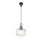 NLK05619 Amsterdam 1 Light Pendant Aged Pewter Matt Black