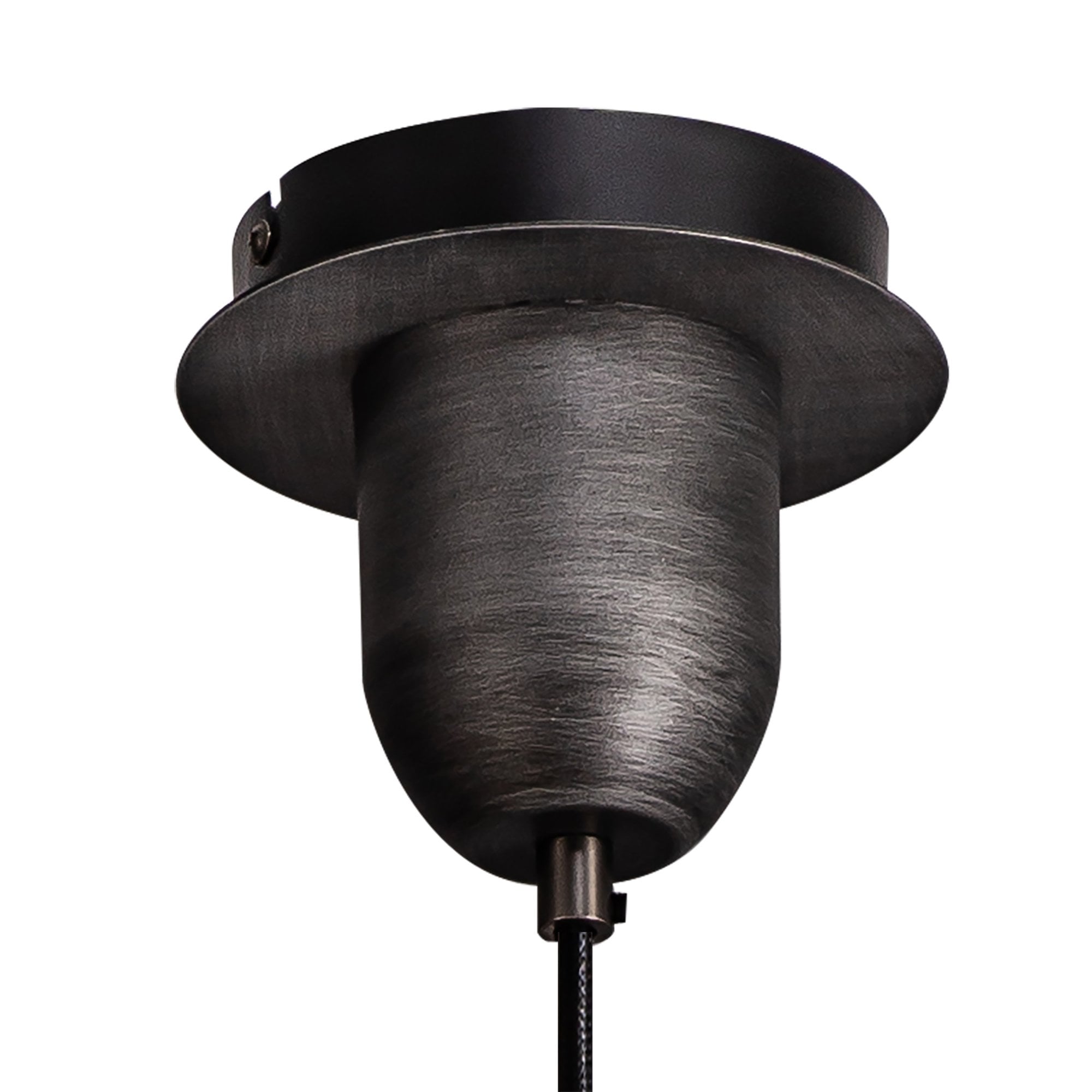 NLK05619 Amsterdam 1 Light Pendant Aged Pewter Matt Black
