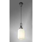 NLK05639 Amsterdam 1 Light Pendant Aged Pewter Matt Black