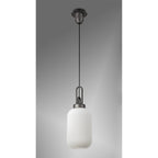 NLK05639 Amsterdam 1 Light Pendant Aged Pewter Matt Black