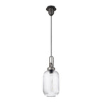 NLK05649 Amsterdam 1 Light Pendant Aged Pewter Matt Black