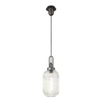 NLK05649 Amsterdam 1 Light Pendant Aged Pewter Matt Black