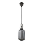 NLK05659 Amsterdam 1 Light Pendant Aged Pewter Matt Black