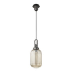 NLK05669 Amsterdam 1 Light Pendant Aged Pewter Matt Black