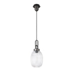 NLK05679 Amsterdam 1 Light Pendant Aged Pewter Matt Black