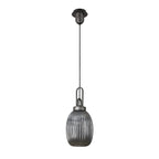NLK05689 Amsterdam 1 Light Pendant Aged Pewter Matt Black