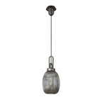 NLK05689 Amsterdam 1 Light Pendant Aged Pewter Matt Black