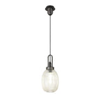 NLK05699 Amsterdam 1 Light Pendant Aged Pewter Matt Black
