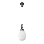 NLK05709 Amsterdam  1 Light Pendant Aged Pewter Matt Black