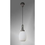 NLK05709 Amsterdam  1 Light Pendant Aged Pewter Matt Black