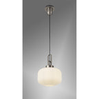 NLK05719 Amsterdam 1 Light Pendant Antique Silver Matt Black