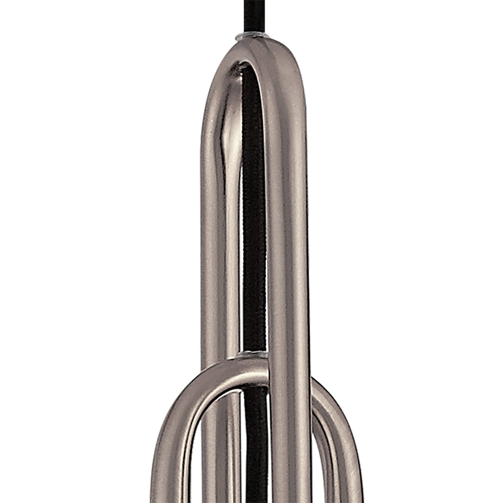 NLK05719 Amsterdam 1 Light Pendant Antique Silver Matt Black