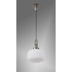 NLK05719 Amsterdam 1 Light Pendant Antique Silver Matt Black