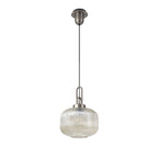 NLK05739 Amsterdam  1 Light Pendant Antique Silver Matt Black
