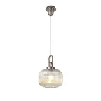 NLK05739 Amsterdam  1 Light Pendant Antique Silver Matt Black