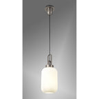 NLK05749 Amsterdam 1 Light Pendant Antique Silver Matt Black