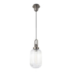 NLK05759 Amsterdam 1 Light Pendant Aged Pewter Matt Black