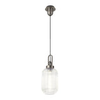 NLK05759 Amsterdam 1 Light Pendant Aged Pewter Matt Black