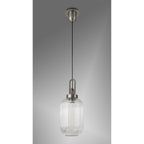 NLK05759 Amsterdam 1 Light Pendant Aged Pewter Matt Black