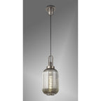 NLK05769 Amsterdam 1 Light Pendant Antique Silver Matt Black