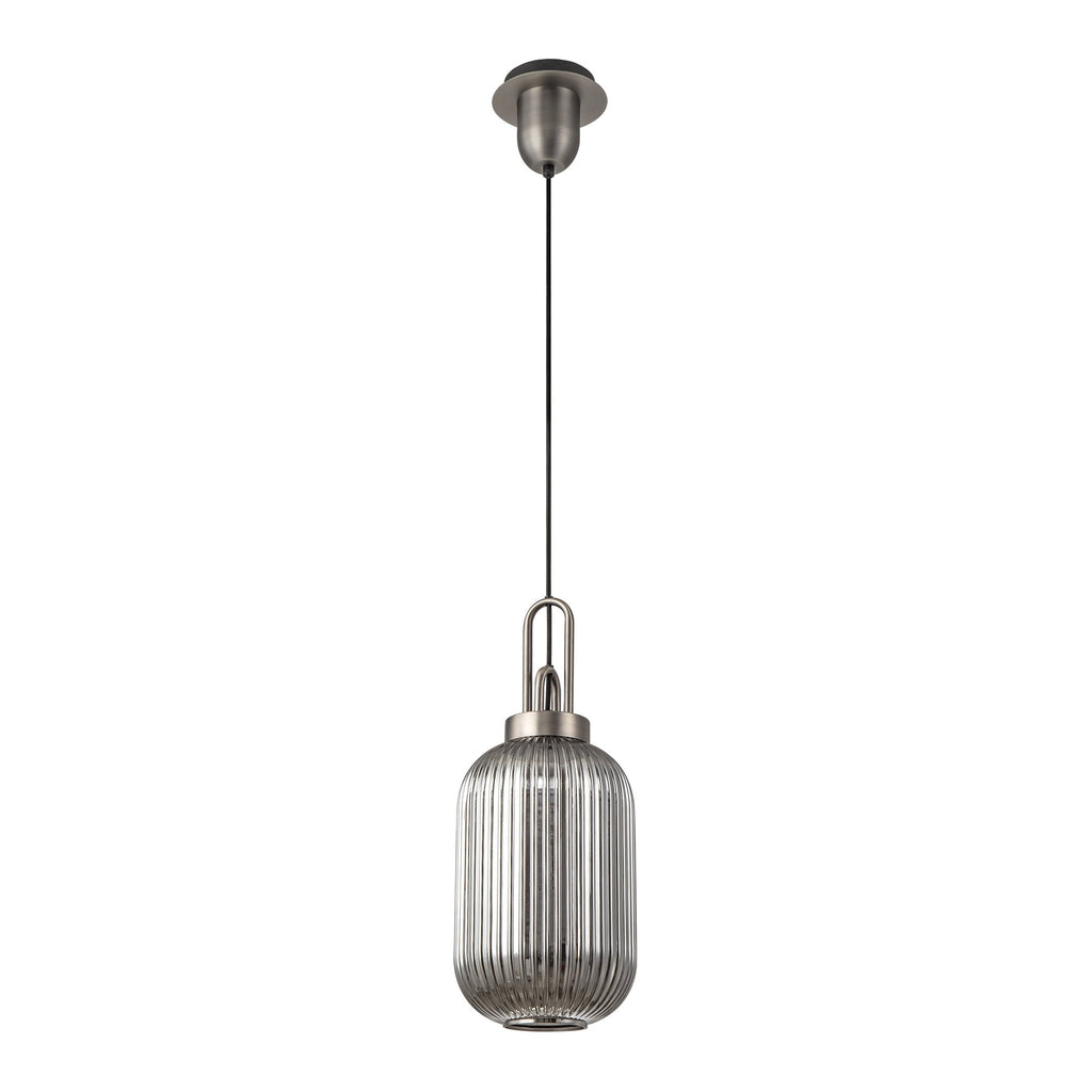 NLK05769 Amsterdam 1 Light Pendant Antique Silver Matt Black