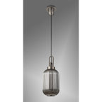 NLK05769 Amsterdam 1 Light Pendant Antique Silver Matt Black
