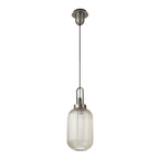 NLK05779 Amsterdam 1 Light Pendant Antique Silver Matt Black