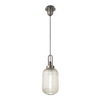NLK05779 Amsterdam 1 Light Pendant Antique Silver Matt Black