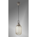 NLK05779 Amsterdam 1 Light Pendant Antique Silver Matt Black
