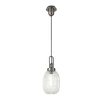 NLK05789 Amsterdam  1 Light Pendant Antique Silver Matt Black