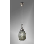 NLK05799 Amsterdam 1 Light Pendant Antique Silver Matt Black