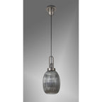 NLK05799 Amsterdam 1 Light Pendant Antique Silver Matt Black