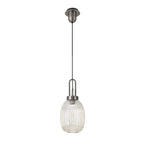 NLK05809 Amsterdam 1 Light Pendant Antique Silver Matt Black