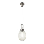 NLK05809 Amsterdam 1 Light Pendant Antique Silver Matt Black