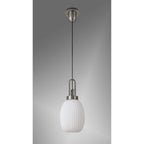 NLK05819 Amsterdam 1 Light Pendant Antique Silver Matt Black