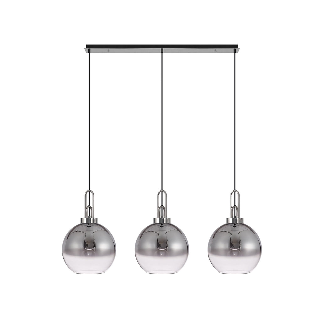 NLK05829 Acme 3 Light Linear Pendant Polished Nickel Matt Black