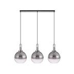 NLK05829 Acme 3 Light Linear Pendant Polished Nickel Matt Black