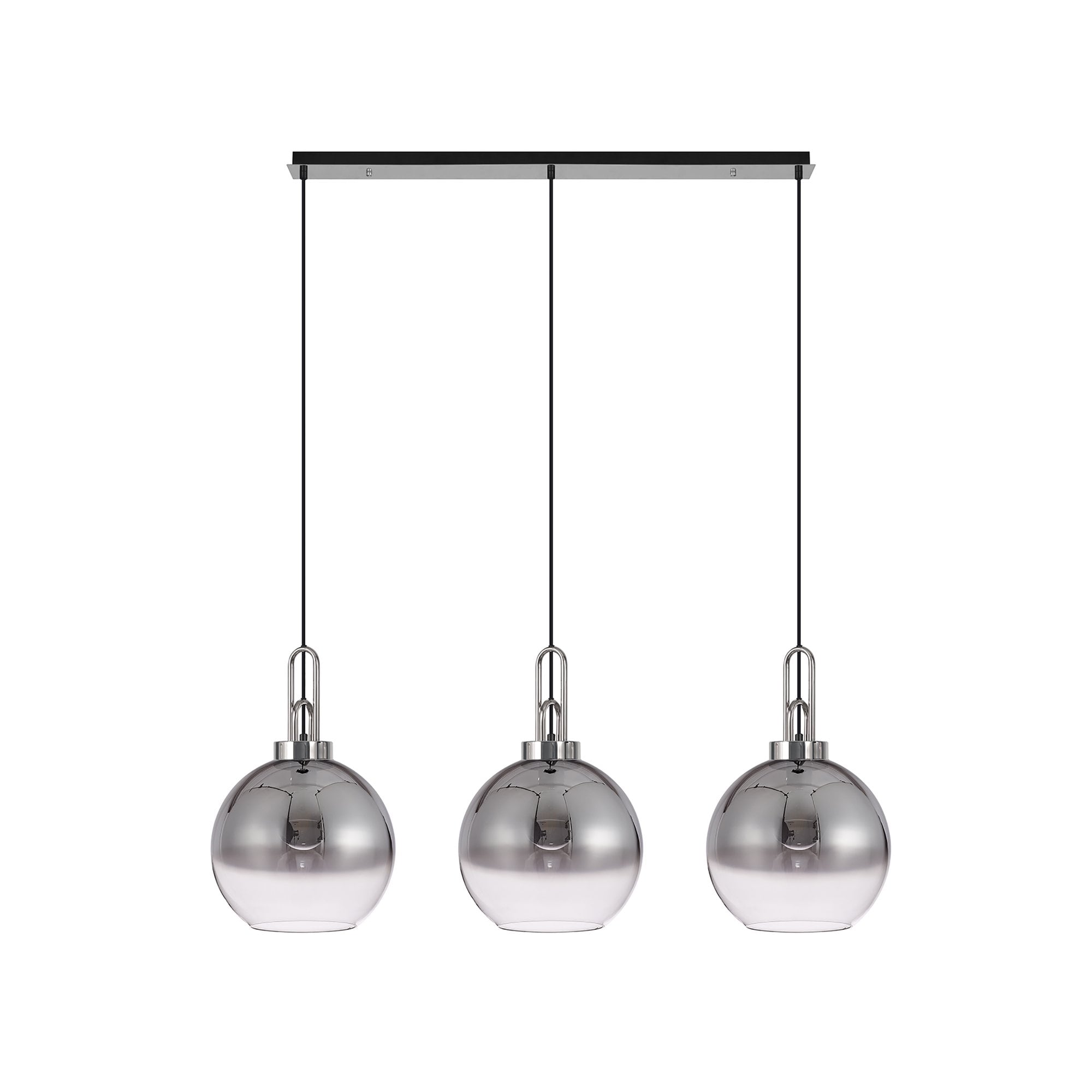 NLK05829 Acme 3 Light Linear Pendant Polished Nickel Matt Black