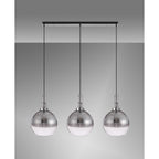 NLK05829 Acme 3 Light Linear Pendant Polished Nickel Matt Black