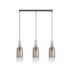 NLK05839 Acme 3 Light Linear Pendant Polished Nickel Matt Black