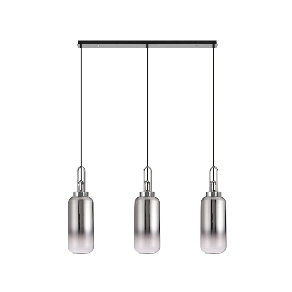 NLK05839 Acme 3 Light Linear Pendant Polished Nickel Matt Black