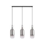 NLK05839 Acme 3 Light Linear Pendant Polished Nickel Matt Black